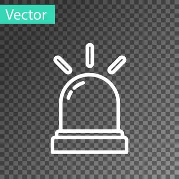 White line Motion sensor icon isolated on transparent background.  Vector Illustrazione stock