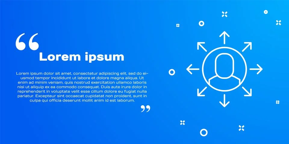 White line Multitasking manager working icon isolated on blue background.  Ve 스톡 일러스트