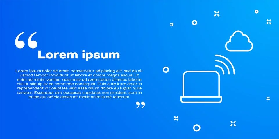 White line Network cloud connection icon isolated on blue background. Social 스톡 일러스트