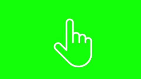 White Line One Finger Double Tap Animated Hand Gesture. 4K Video stock 250721570