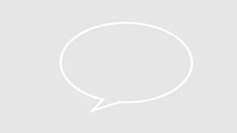 White line oval speech bubble animated Stock Footage 341232705