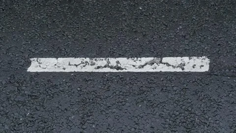 White line on the road. Stock Photos