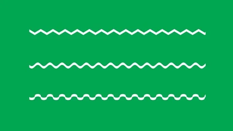 White line seamless loop animation with zigzag line, wave line, and ripple line. Stock Footage 317725398