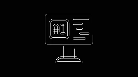 White line Software, web developer programming code icon isolated on black Stock Footage 142982125