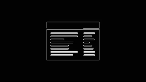 White line Software, web developer programming code icon isolated on black Stock Footage 161984565