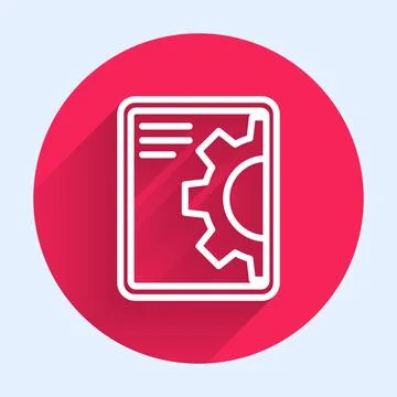 White line Software, web development, programming concept icon isolated with Stock Illustration