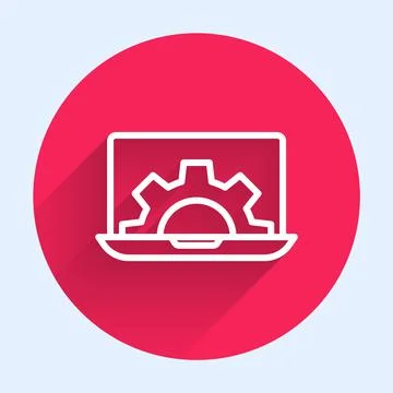 White line Software, web development, programming concept icon isolated with Illustration