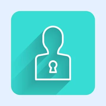 White line Solution to the problem in psychology icon isolated with long shadow Stock Illustration