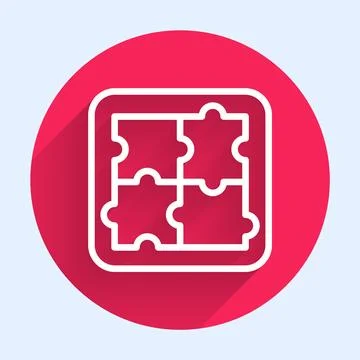 White line Solution to the problem in psychology icon isolated with long sh.. Stockillustratie