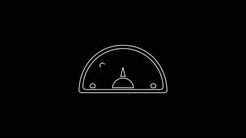 White line Speedometer icon isolated on ... | Stock Video | Pond5