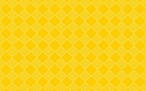 White line square  on the yellow pattern abstract background. Stock Illustration