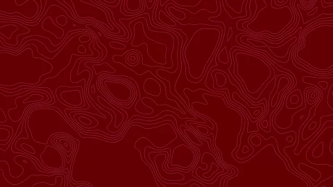 White Line Topographic Map Animated with Red Background in 4K Resolustion Stock Footage 314296158