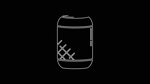 White line Voice assistant icon isolated on black background. Voice control user Stock Footage 161979294