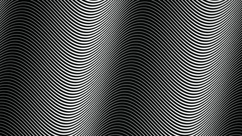 White line wave pattern moving seamless loop motion background Stock Footage 347972990
