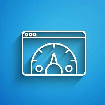 White line Web analytics information and development website statistic icon 스톡 일러스트