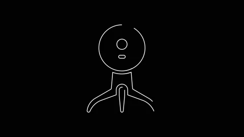 White line Web camera icon isolated on black background. Chat camera. Webcam Stock Footage 138762739