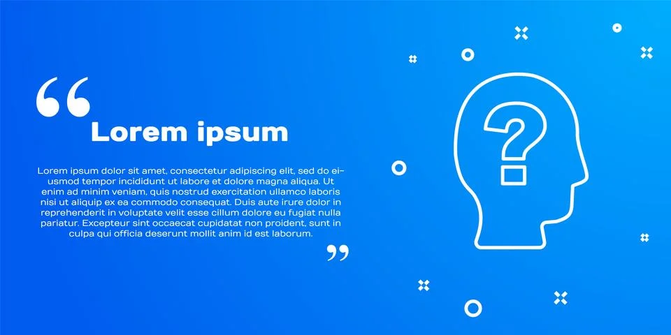 White line Worker icon isolated on blue background. Business avatar symbol user Illustrazione stock