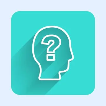 White line Worker icon isolated with long shadow background. Business avata.. Stock Illustration
