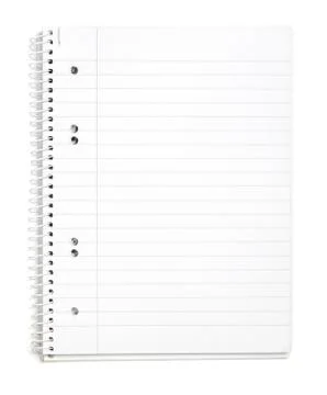 White lined note pad, empty, isolated Stock Photos