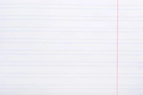 A white lined page. Stock Photos