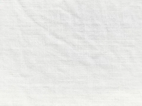 White linen fabric texture background with soft creased wrinkles and natural  Foto stock