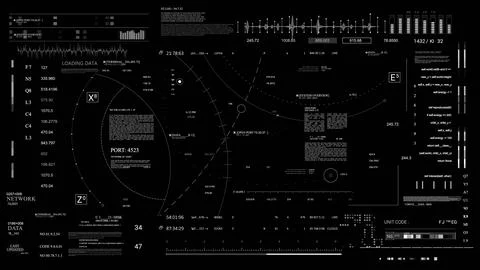 White lines on black background create an intricate pattern Stock Photos