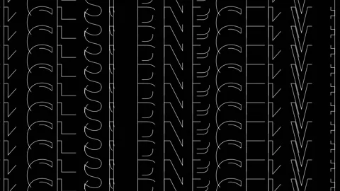 White lines on a black screen form letters. Stock Footage 146649262