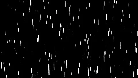 White lines effect starting to rain on black background overlay animated filter Video stock 299956485