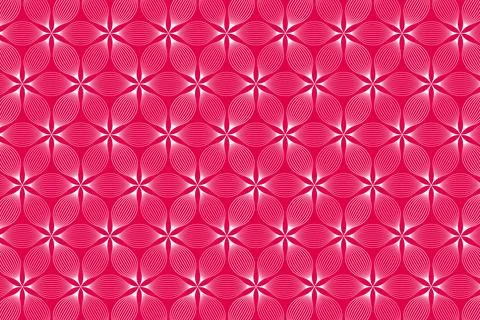White lines flower pattern with pink background vector art イラスト素材