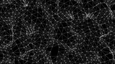 White lines in the form of a network on a black background Stock Footage 243310069