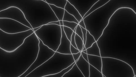 White lines moving on black background Stock Footage 311982682
