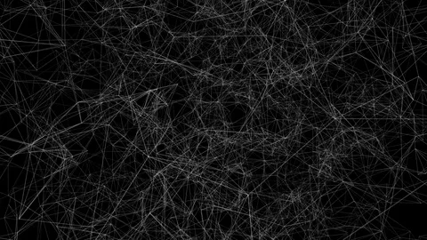 White lines, plexus abstract background 3D rendering. Stock Footage 104611064