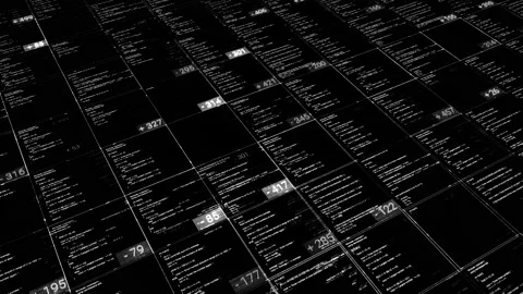 White linux terminal commands on black b... | Stock Video | Pond5