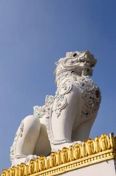 White lion statue Stock Photos
