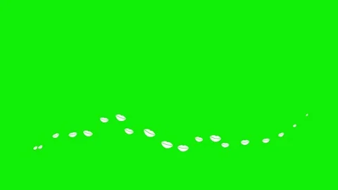 White lips wave green Stock Footage 257203756