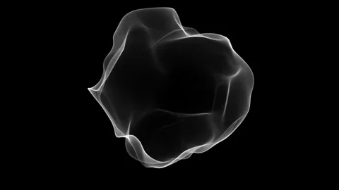White Liquid Blob Abstract Animation Stock Footage 340248895