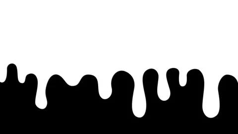 White liquid dripping animation on black background. Stock Footage 335587630