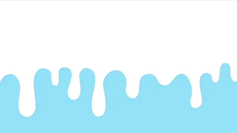 White liquid dripping animation on pastel blue background. Stock Footage 335587865