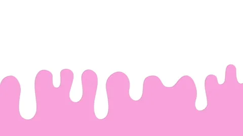 White liquid dripping animation on pastel pink background. Stock Footage 335587866