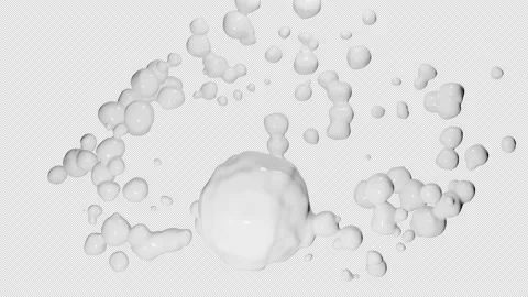 White liquid drops on transparent background. Drops of milk scatter. Video foota Stock Footage 171136118