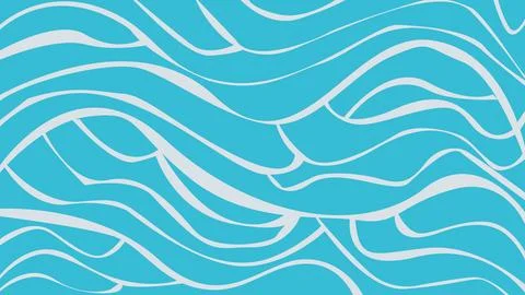 White Liquid Flow on Cyan Background Stock Illustration