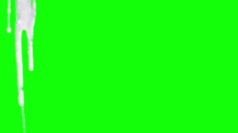 White liquid flows down left side Stock Footage 150500795