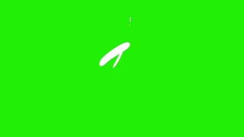 White liquid line splash FX animation, 2D hand-drawn fluid stroke element Stock-Footage 321374819