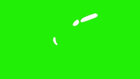 White liquid line splash FX animation, 2D hand-drawn fluid stroke element Stock-Footage 321374824