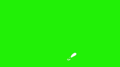 White liquid line splash FX animation, 2D hand-drawn fluid stroke element Stock-Footage 321374825
