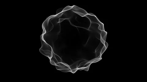 White Liquid Orb Motion Background Stock Footage 340249018