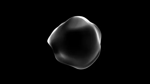 White liquid sphere on isolated background. Abstract looped orb. Sphere mor.. Stock Footage 290049020