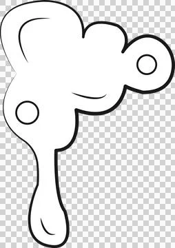 White liquid splash is floating in flat style over transparent background with Ilustração Stock
