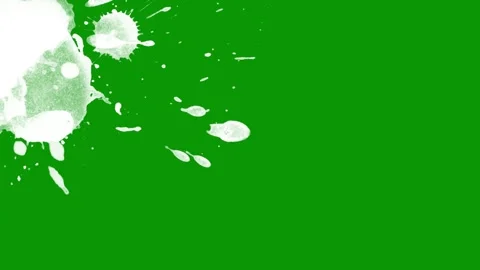 White liquid splash spreading and filling entire frame on green screen. Stock Footage 335742980