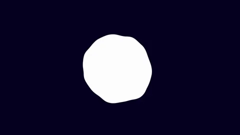 White liquid spots merging on black background. Dynamic animation background Stock Footage 318311189